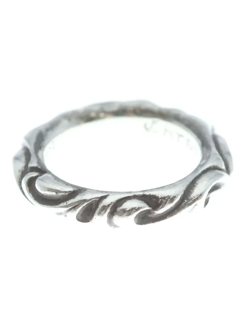 Chrome Hearts Scrl Band Scroll Ring Silver